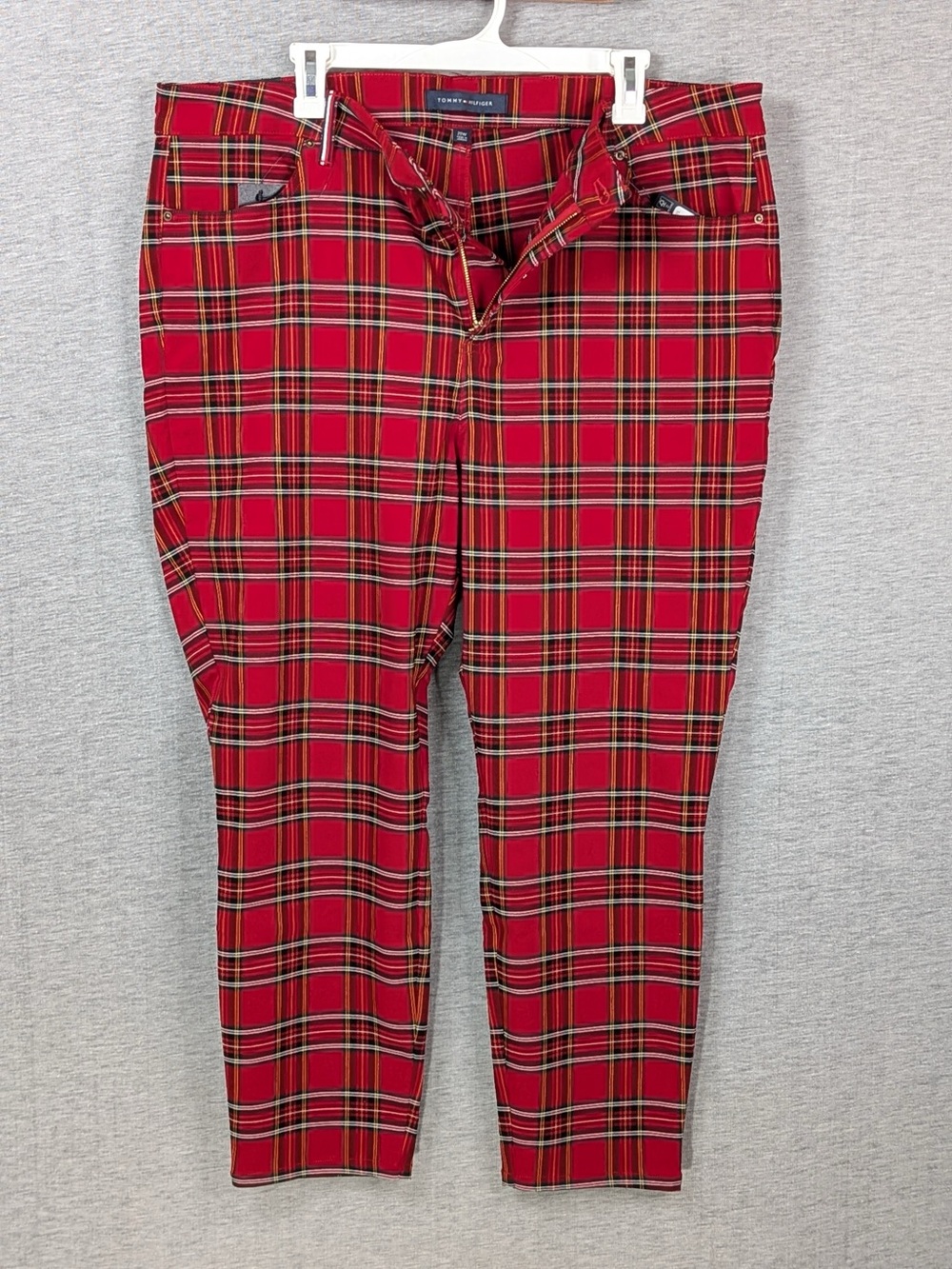 Tommy Hilfiger Tribeca Skinny Patterned Pants - Picture 8 of 15